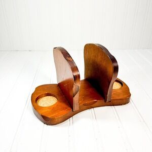 Vintage Wooden Napkin Holder: Mid-Century Modern Table Decor